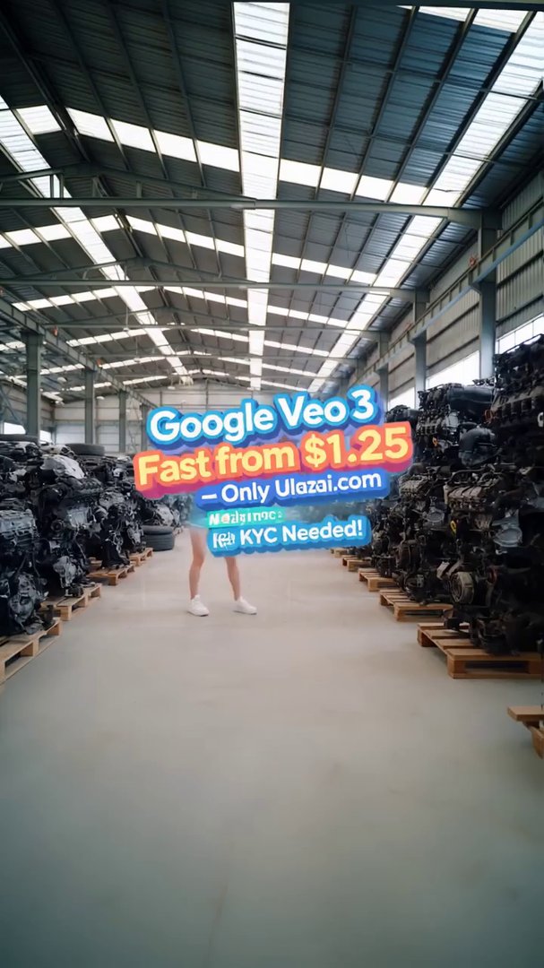 {
  "description": "In a spacious warehouse filled... - Veo 3 AI video prompt thumbnail