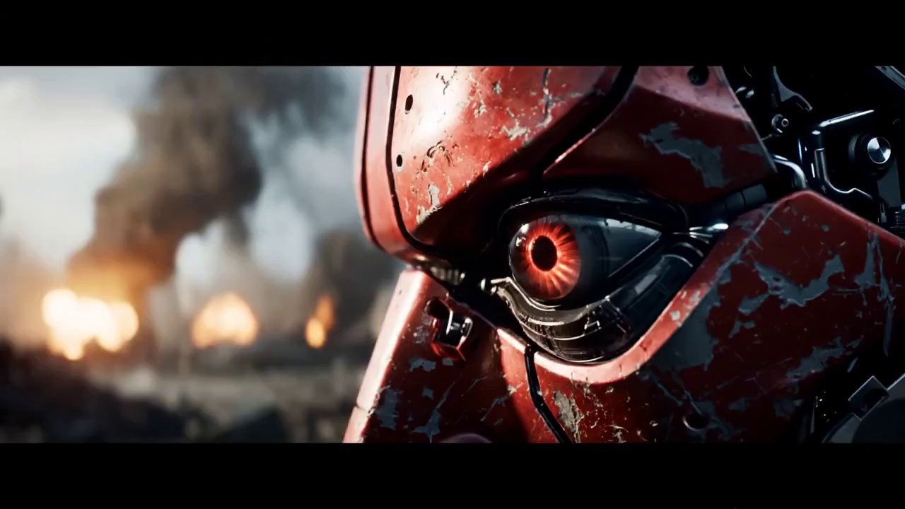 Humanity's Last Stand: Robots vs Rebels - Veo 3 AI video prompt thumbnail