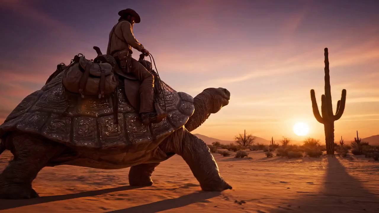 Morning Turtle Ride: Smooth Start to Your Day - Veo 3 AI video prompt thumbnail