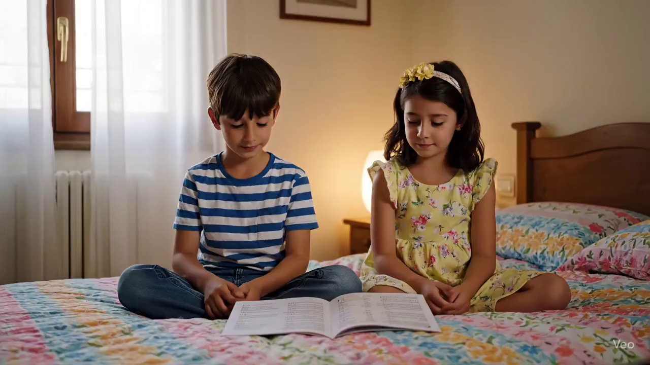 cozy children’s bedroom in an Italian home - Veo 3 AI video prompt thumbnail