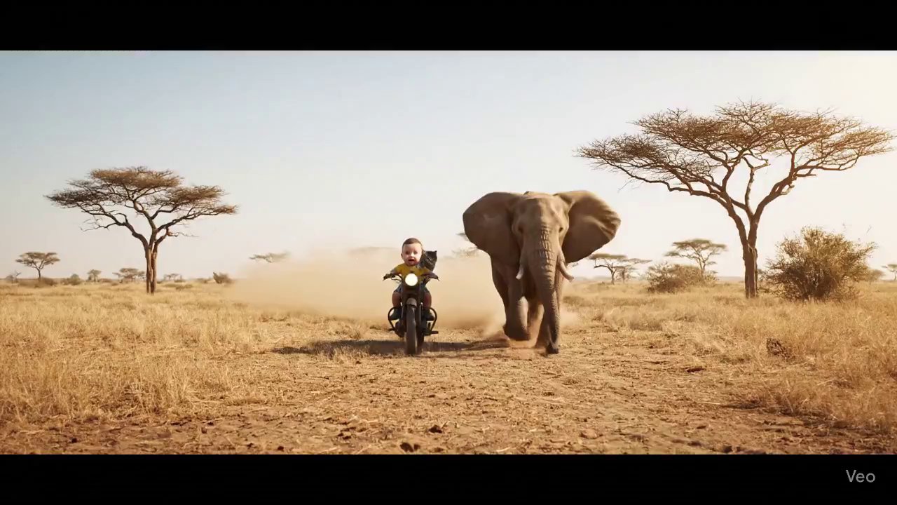 Unbelievable Trio: Baby, Cat, Elephant Charge Cinematic