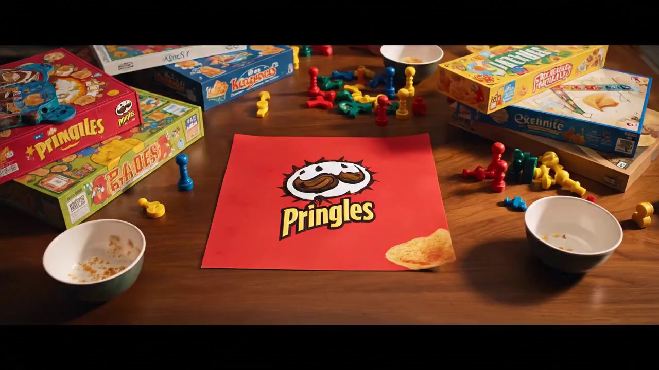 Pringles Logo Comes to Life: Party Scene Magic - Veo 3 AI video prompt thumbnail