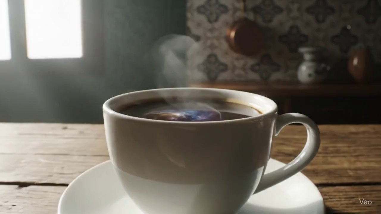 Coffee Dive: Surreal Ocean of Liquid Thoughts