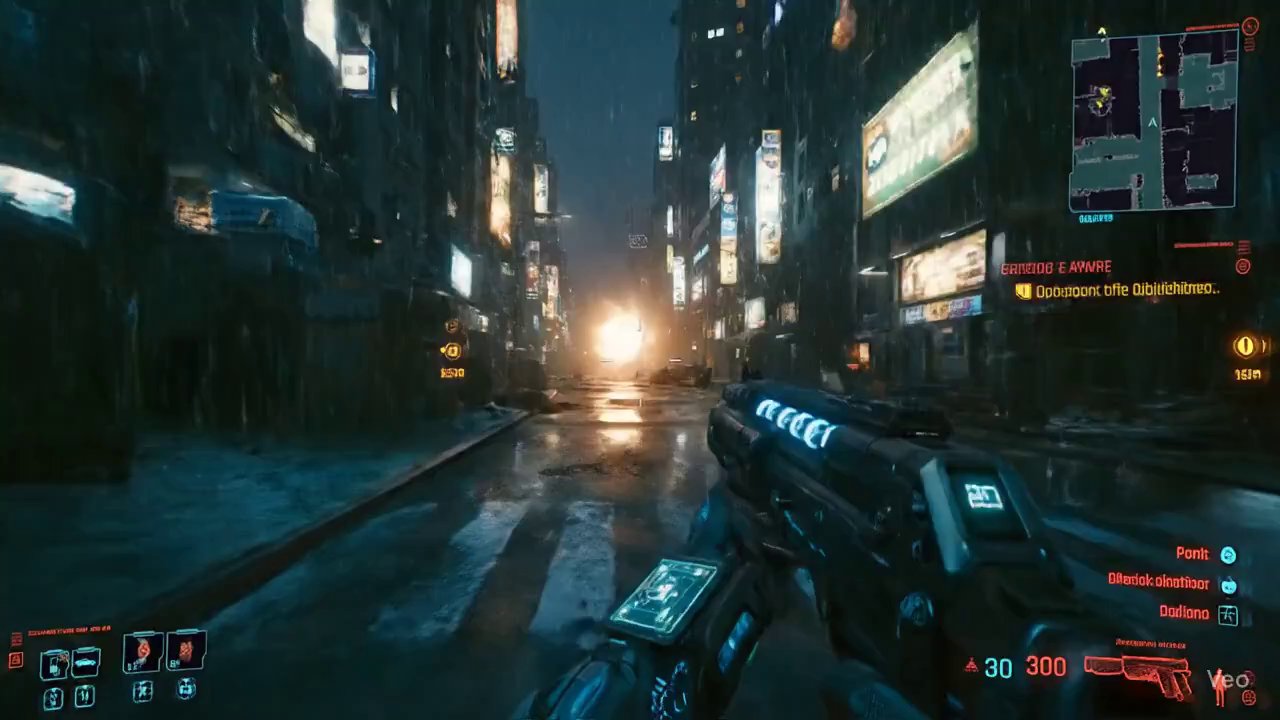 Immersive Sci-Fi FPS Action POV - Veo 3 AI video prompt thumbnail