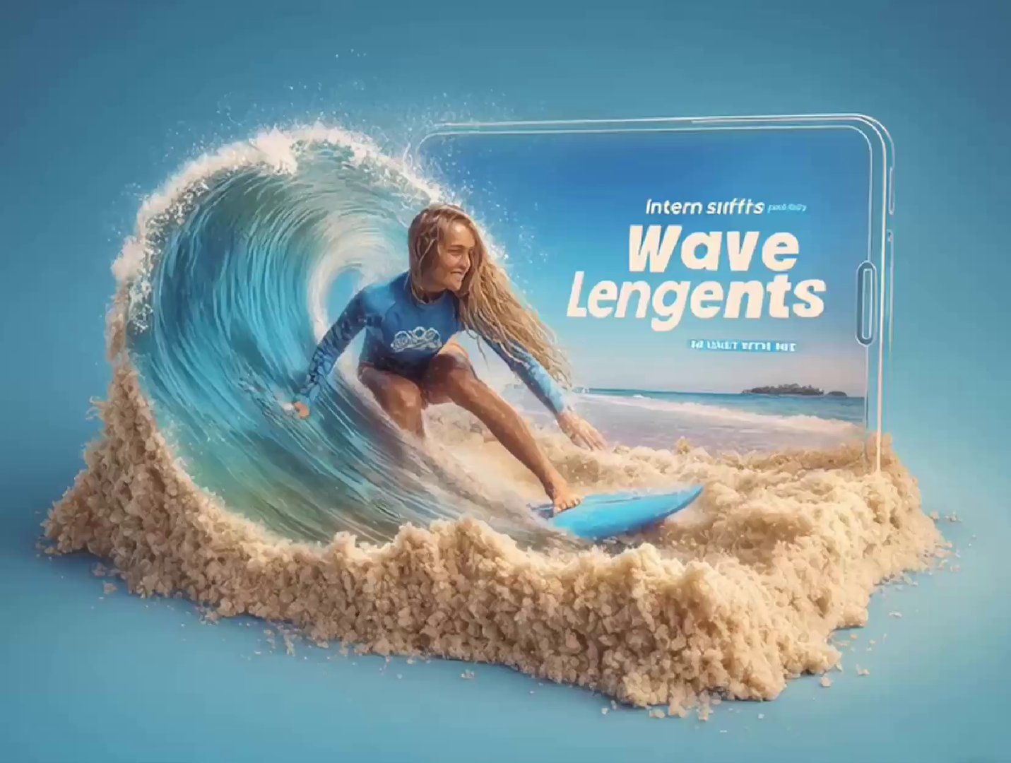 Photorealistic advertising for the tablet brand