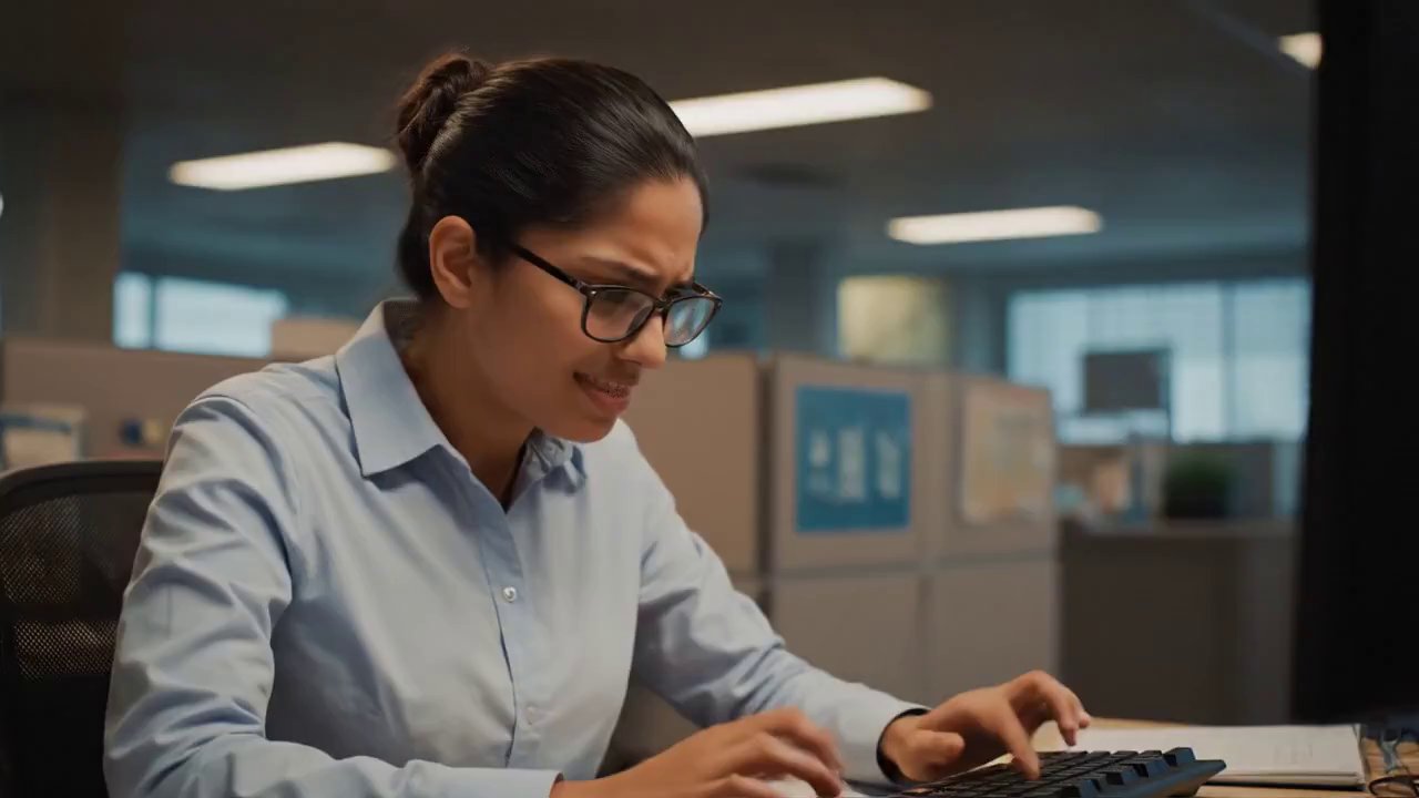 KitKat Break: Office Stress to Sweet Relief - Veo 3 AI video prompt thumbnail