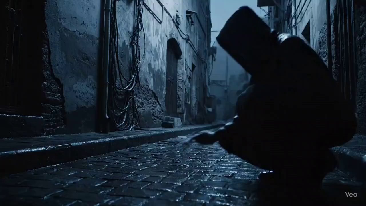 Cyberpunk Neon Scribe: Tunisian Medina Mystique - Veo 3 AI video prompt thumbnail
