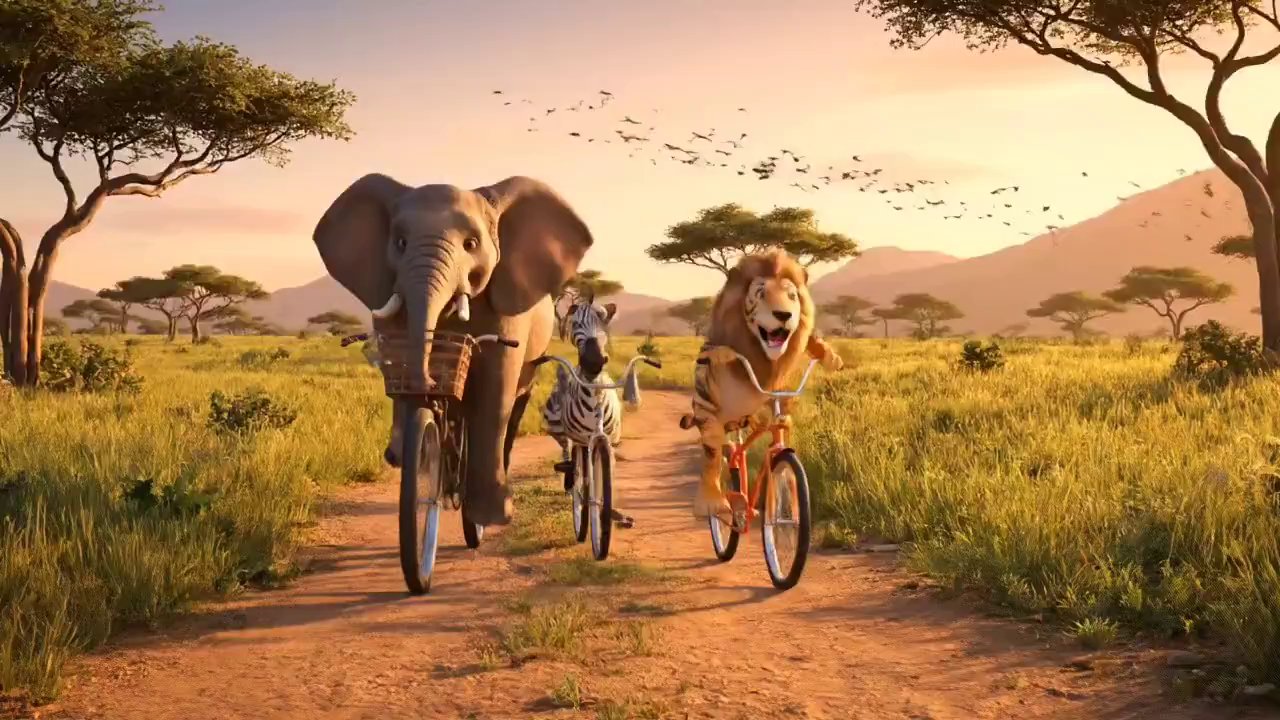Three Musketeers on Bikes: Savanna Sunset Adventure
