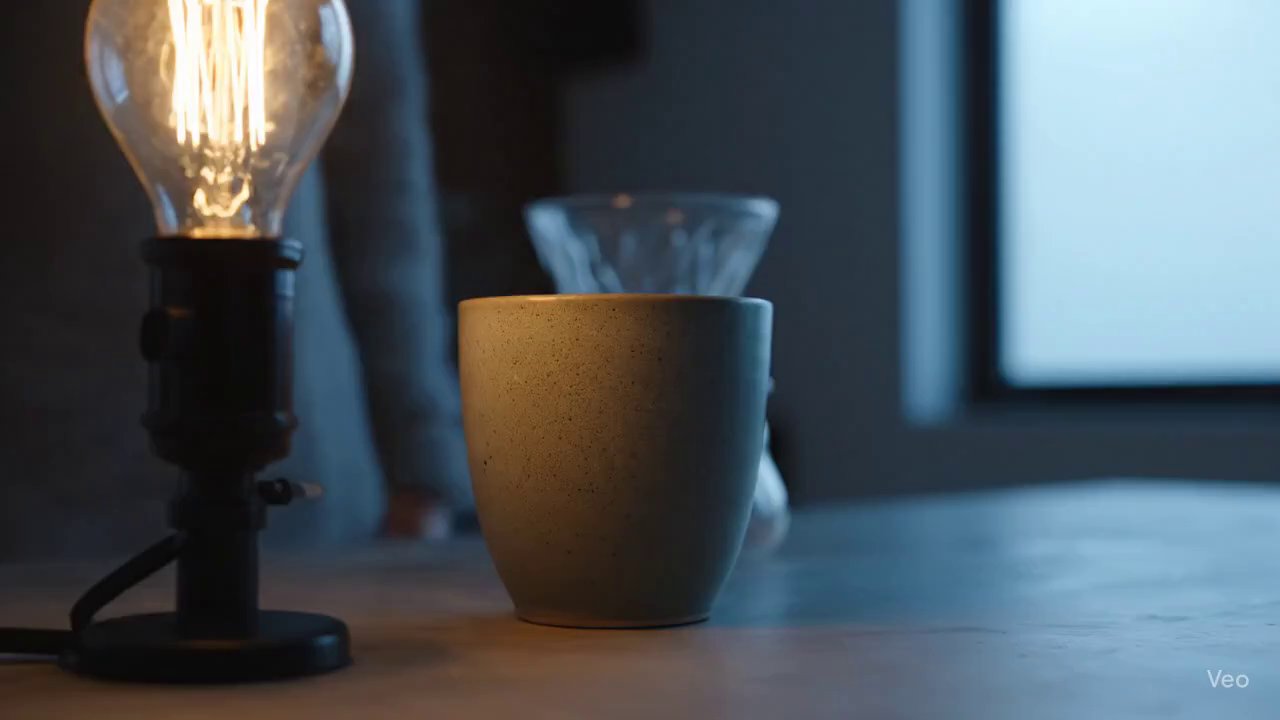 Artisan Coffee Pour-Over Morning Ritual - Veo 3 AI video prompt thumbnail