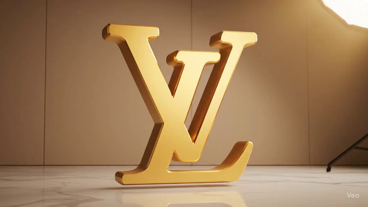 Dynamic LV Logo Animation Showcase - Veo 3 AI video prompt thumbnail