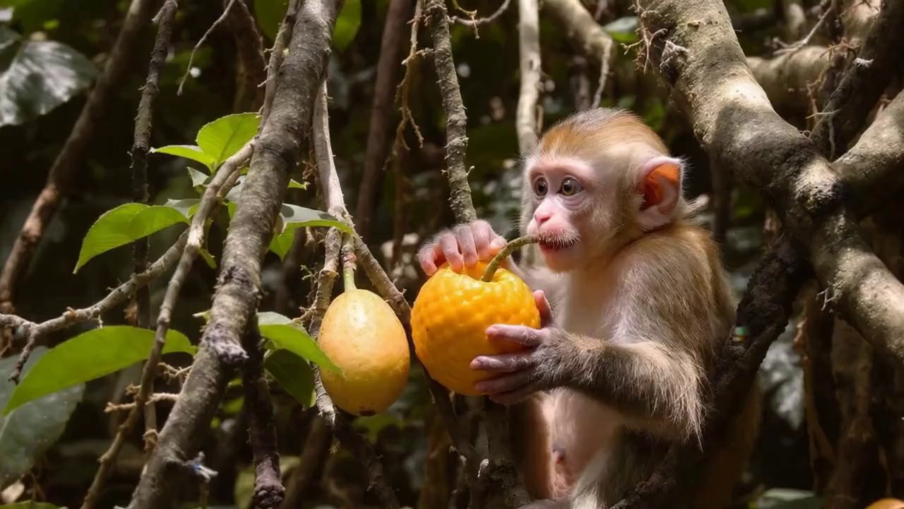 V2 CineFlow: Little Monkey's Epic Jungle Journey: Curiosity to Triumph - Veo 3 AI video prompt thumbnail