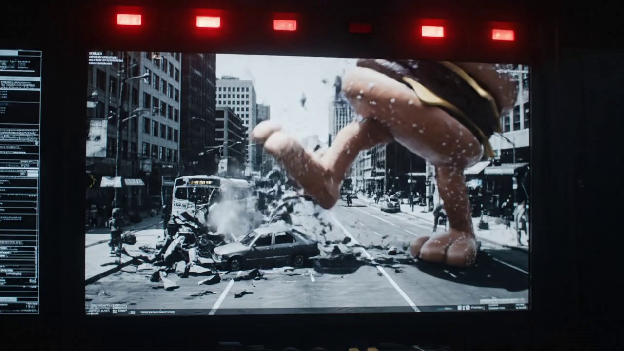 Cut to a massive digital command screen. Grainy fo... - Veo 3 AI video prompt thumbnail
