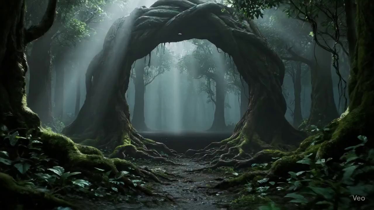 Ancient Portal: Primordial Forest Gateway - Veo 3 AI video prompt thumbnail