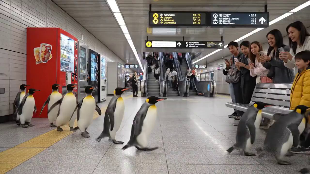 Penguins Take Over NYC Subway Station