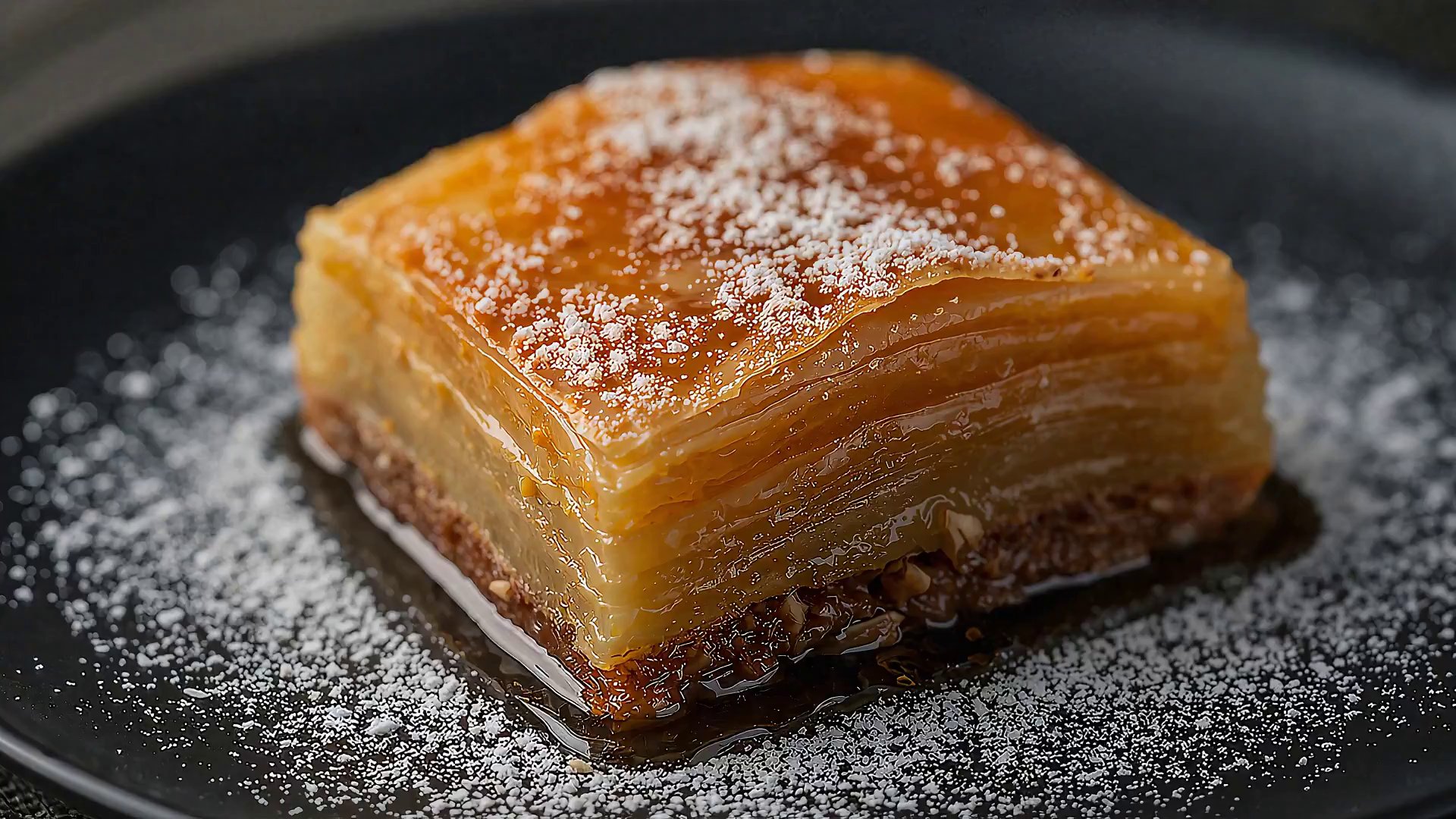 Golden Baklava Dream: Dessert Macro Magic - Veo 3 AI video prompt thumbnail