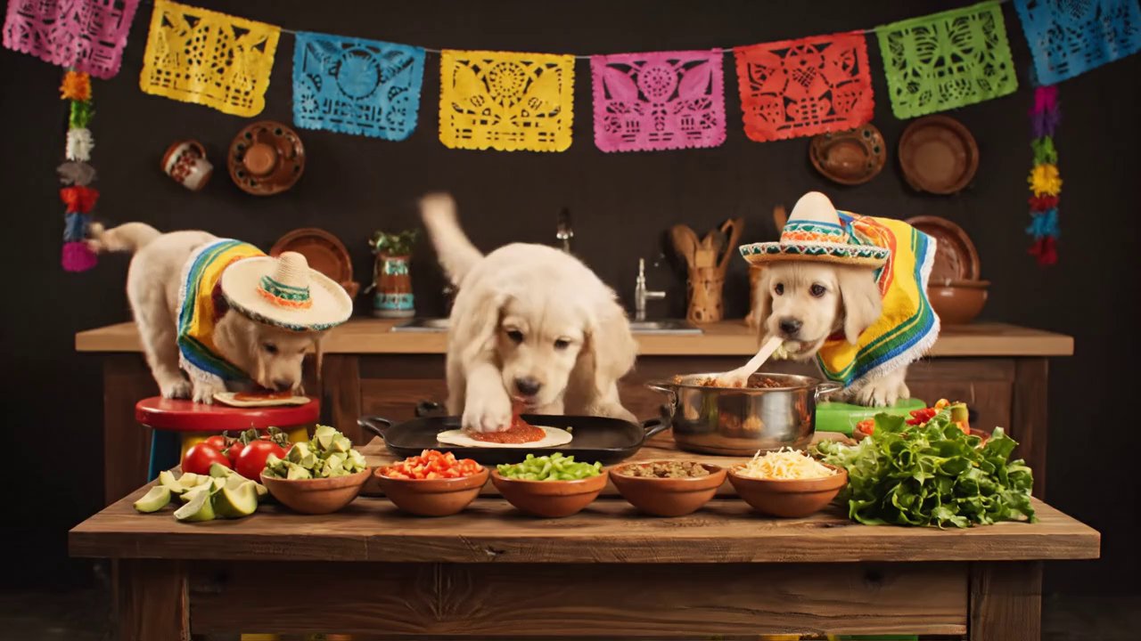 Here’s a Google Veo 3–friendly prompt with the pup... - Veo 3 AI video prompt thumbnail