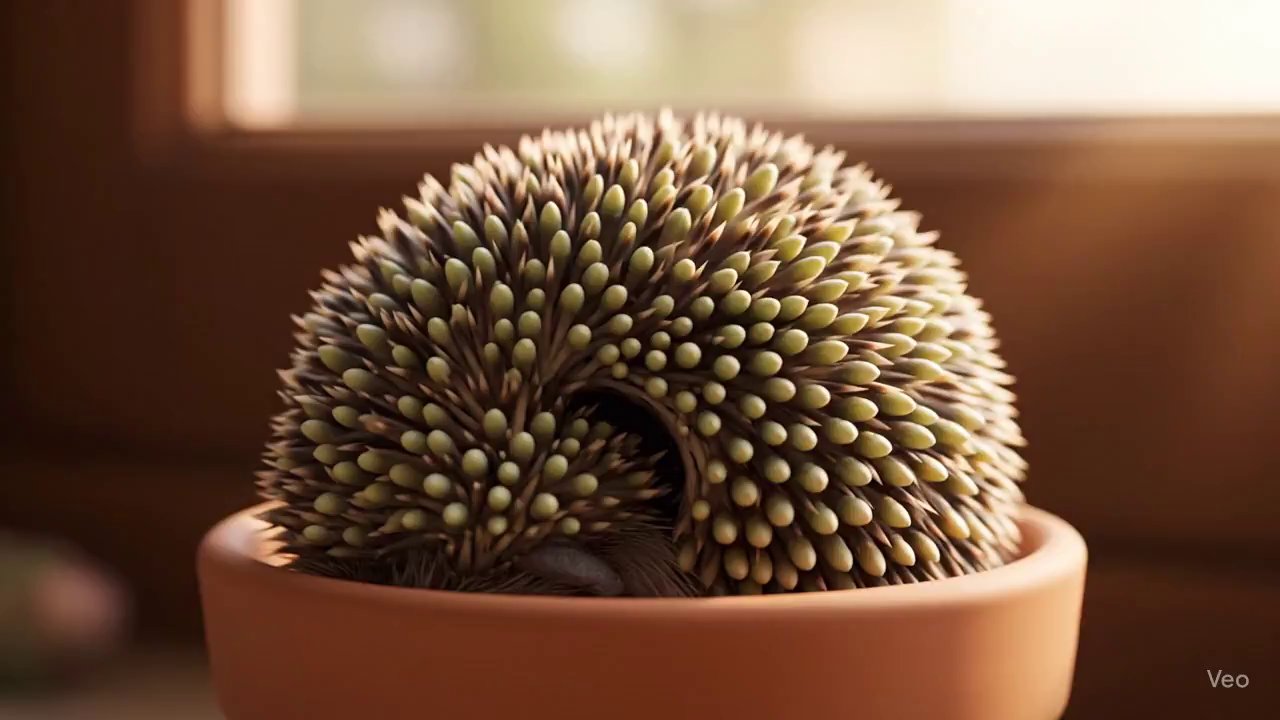 Tiny Hedgehog's Tunisian Sunrise Awakening - Veo 3 AI video prompt thumbnail