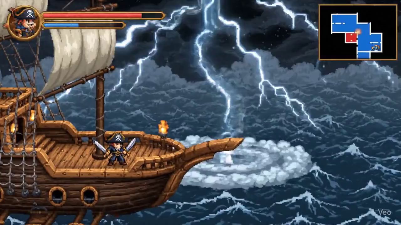 Clockwork Kraken Battle: Retro Pixel RPG Epic