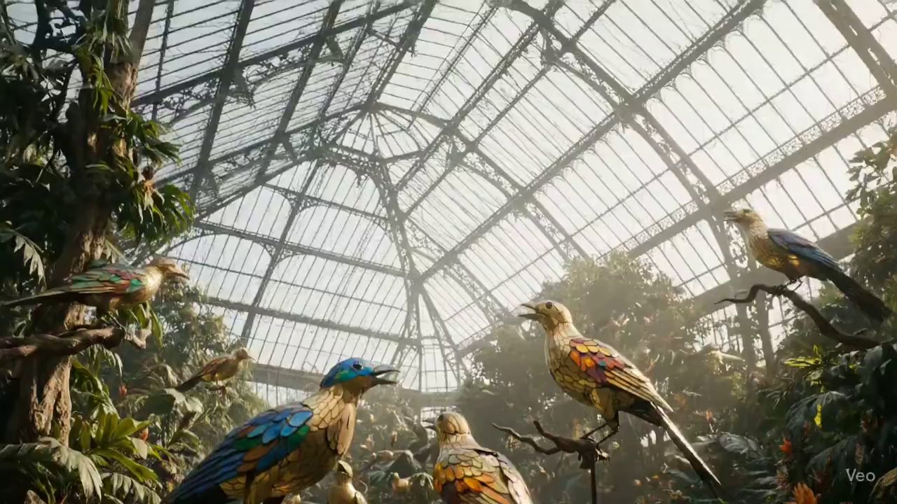 Victorian Greenhouse Oasis: Cinematic Botanical Escape - Veo 3 AI video prompt thumbnail
