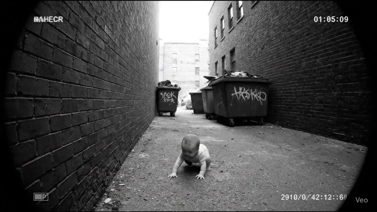 Gritty CCTV Alley: Lo-Fi Urban Surveillance
