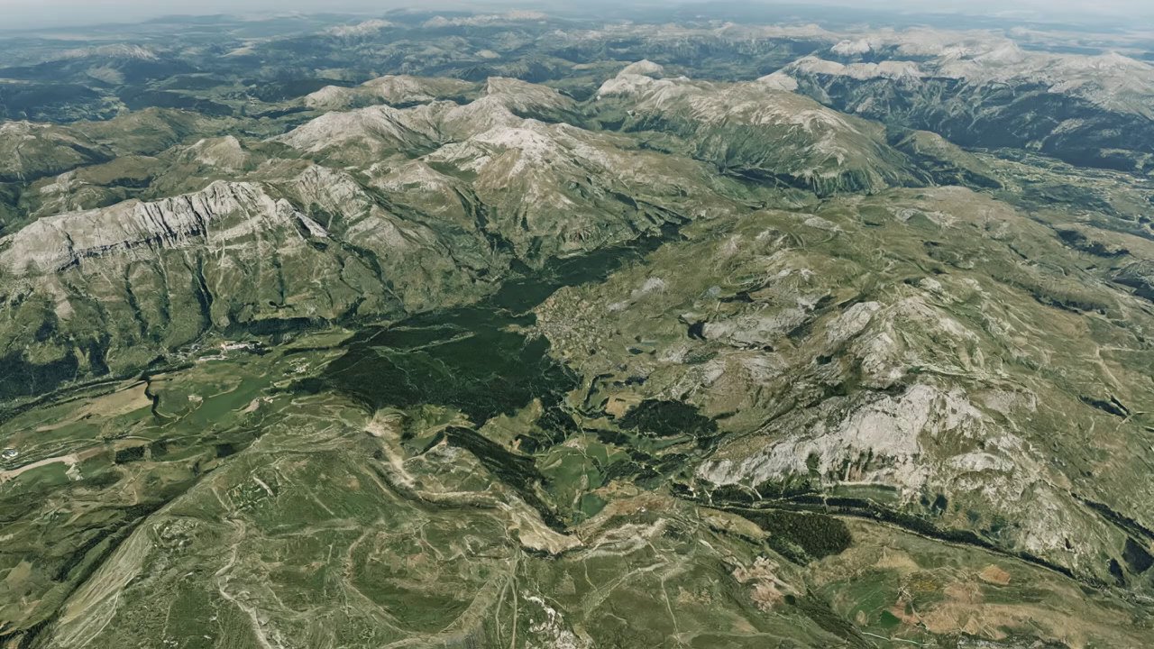 Create a smooth satellite-to-drone zoom-in over no... - Veo 3 AI video prompt thumbnail