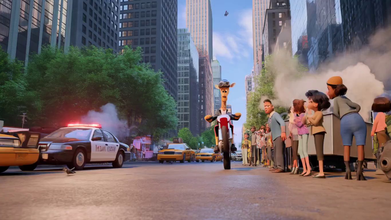 Giraffe Dirt Bike Stunt in NYC - Veo 3 AI video prompt thumbnail