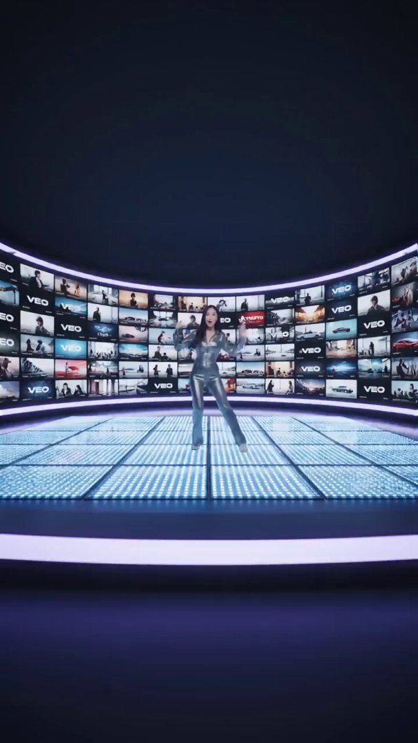{
  "description": "In a sleek, futuristic virtual... - Veo 3 AI video prompt thumbnail