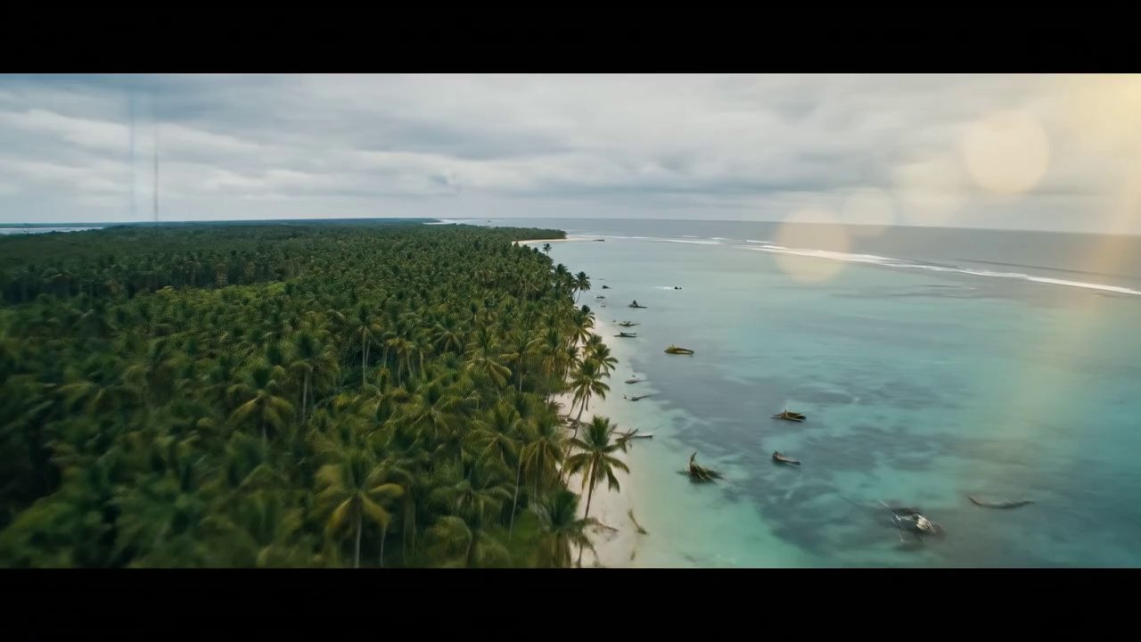 {
  "shot": {
    "composition": "ultra-wide aeria... - Veo 3 AI video prompt thumbnail