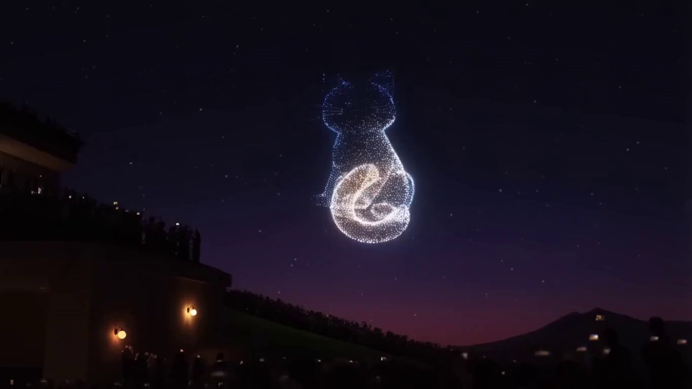 AI-Powered Drone Light Show Creation - Veo 3 AI video prompt thumbnail