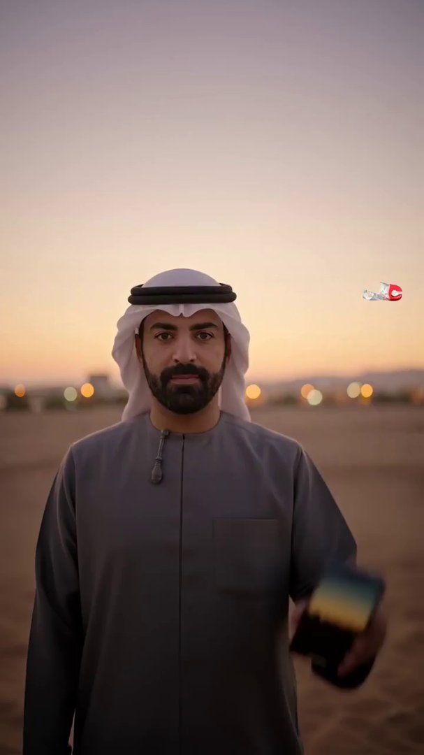 Create a video featuring an Arab man standing in a... - Veo 3 AI video prompt thumbnail