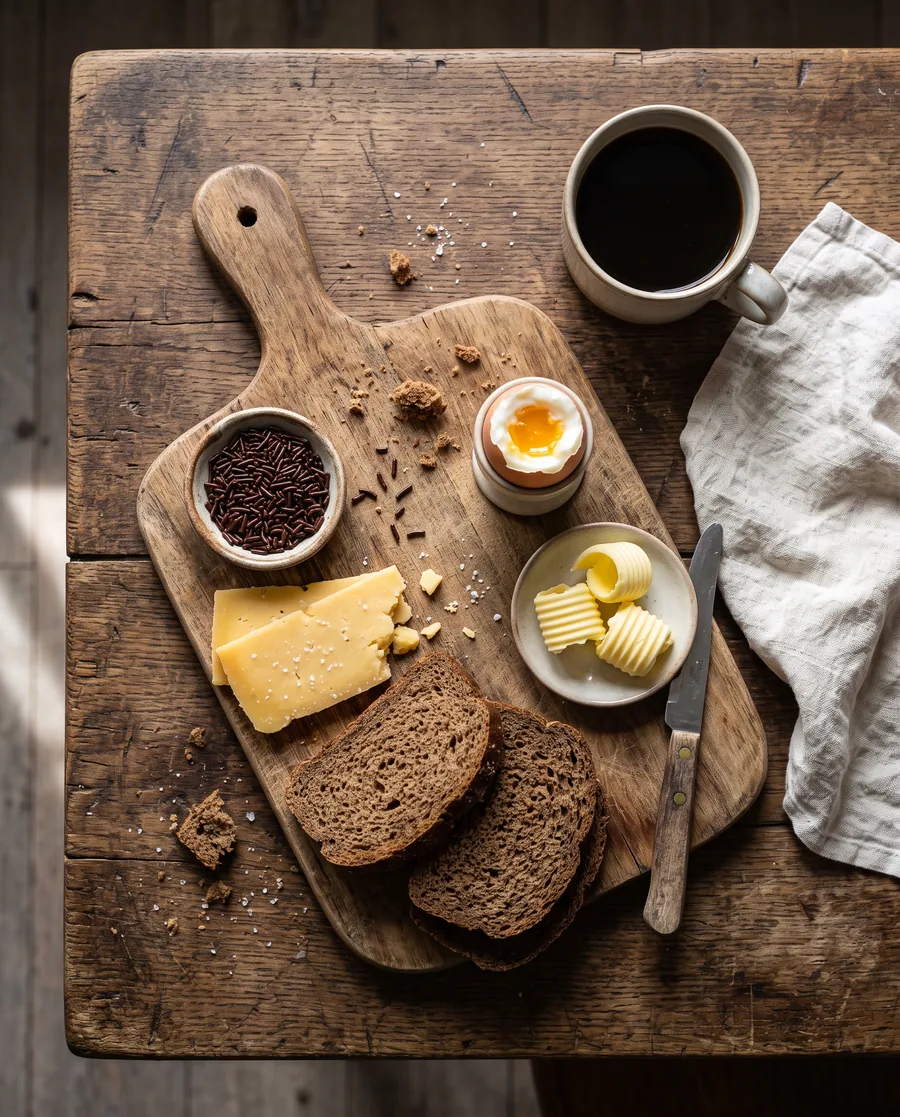 Food flat lay, gemaakt met Nano Banana 2.1