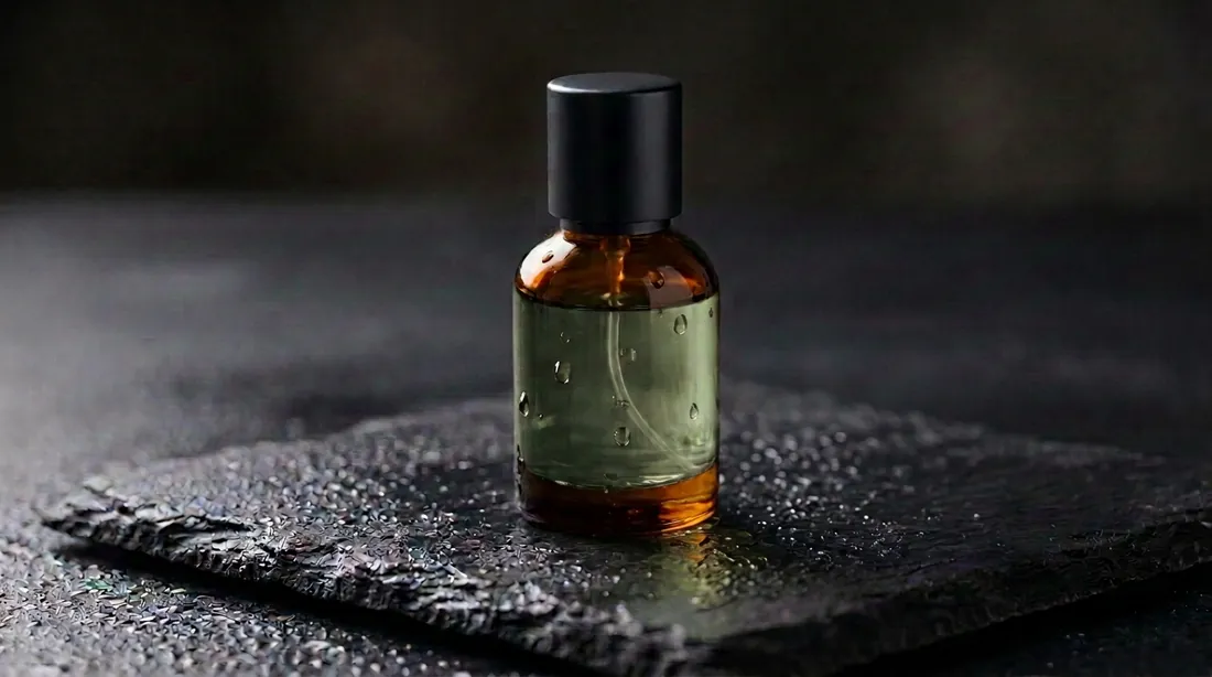 Vijf opeenvolgende bewerkingen van een parfumflesje in Nano Banana 2.1, Nano Banana 2 en Nano Banana Pro. De achtergrond wordt in elke rij donkerder.
